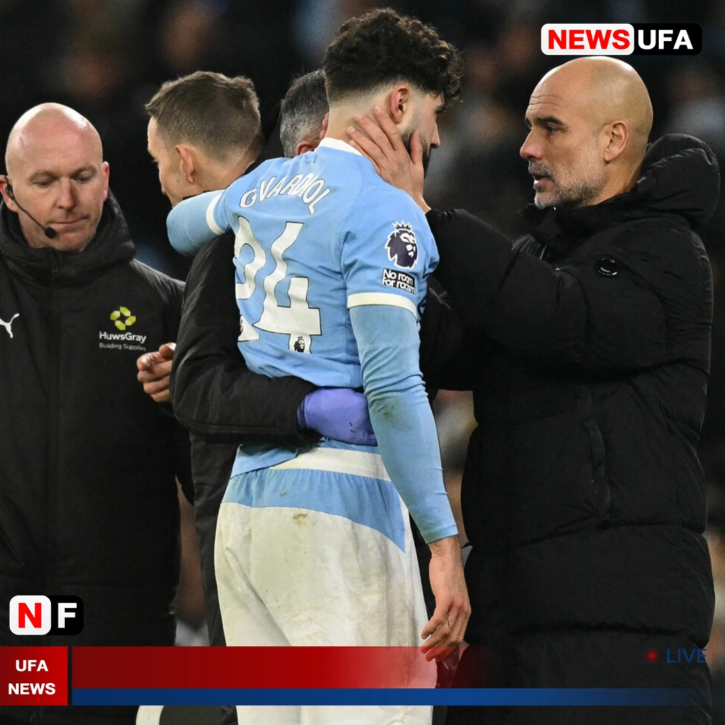 เรือเฟิร์มข่าวร้าย! กวาร์ดิโอล หน้าแข้งหัก ส่อปิดเทอมซีซั่นนี้